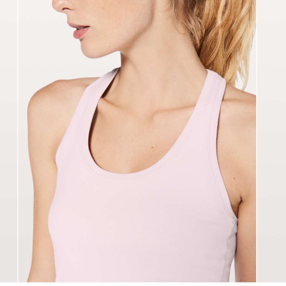 Lululemon Cool Racerback II Tank Nulu - Porcelain Pink - Size 2 - Picture 2 of 6